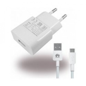 HW-050100E01W Huawei USB Cestovní Dobíječ + microUSB Dat. Kabel White (Bulk)