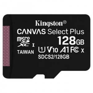 microSDHC 128GB Kingston Canvas Select + wo/a (EU Blister)