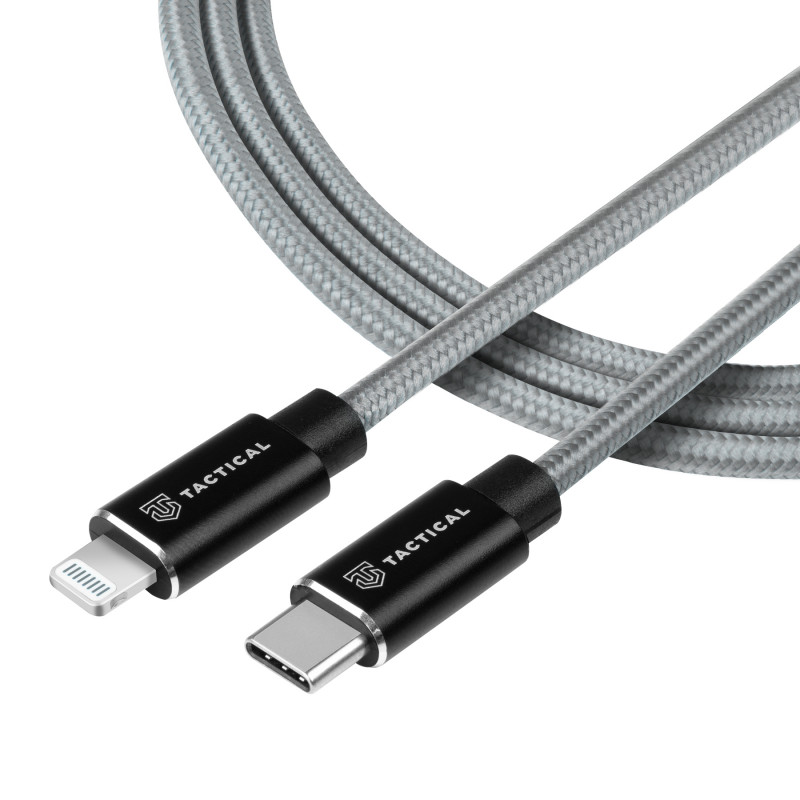 Tactical 030 Fast Rope Kevlar Cable USB-C/Lightning MFI 0.3m Grey